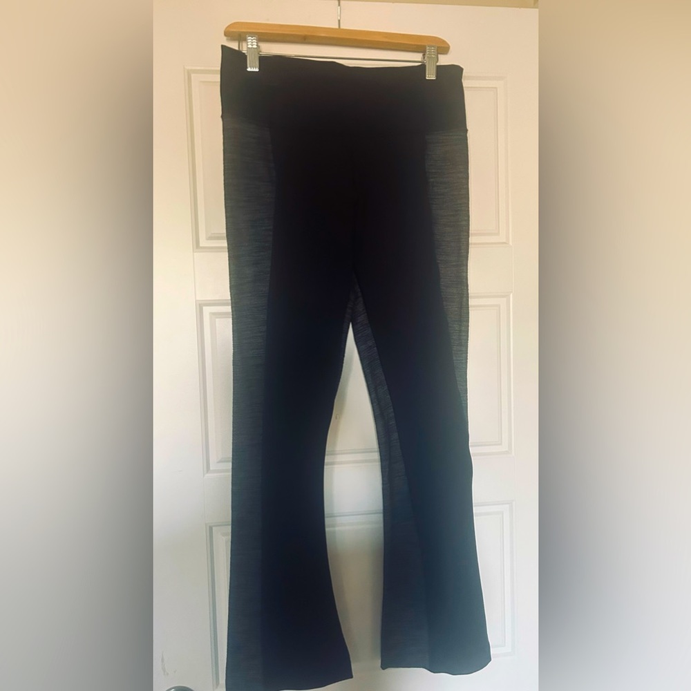 Lululemon bootcut black and grey leggings